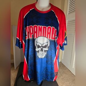 Walk Off Sports Jersey Shirt 3XL Expandable Skull Colorful Mexico Texas Baseball